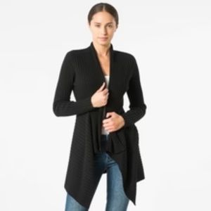 Autumn Cashmere Rib Drape Cardigan Cardigan